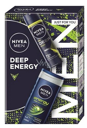 Kazeta Nivea men Deep Energy spg250+spr/980341 - Kosmetika Pro muže Dárkové kazety